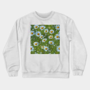 Daisy Flowers Meadow Pattern Crewneck Sweatshirt